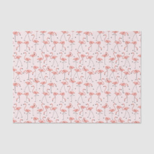 Seda Flamingos Papel de lenços cor-de-rosa