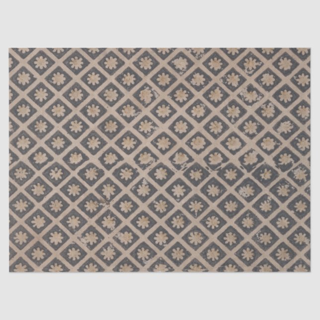 Seda Flores dentro de quadrados de papel de dissociação (Frente )