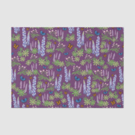 Seda Flores e borboletas desacoplam papel de tecidos tr