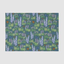 Seda Flores e borboletas desacoplam papel de tecidos tr