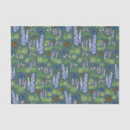 Seda Flores e borboletas desacoplam papel de tecidos tr