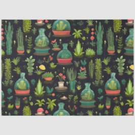 Seda Folha de Decoupage Papel Tecido Vidro Terrário