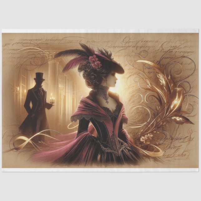 Seda Folha de Disco Papel Tecidual Gótica Senhora Vitor (Frente )