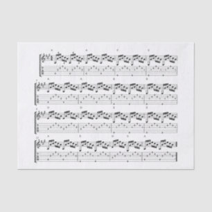 Seda folha de papel para tecidos musicais