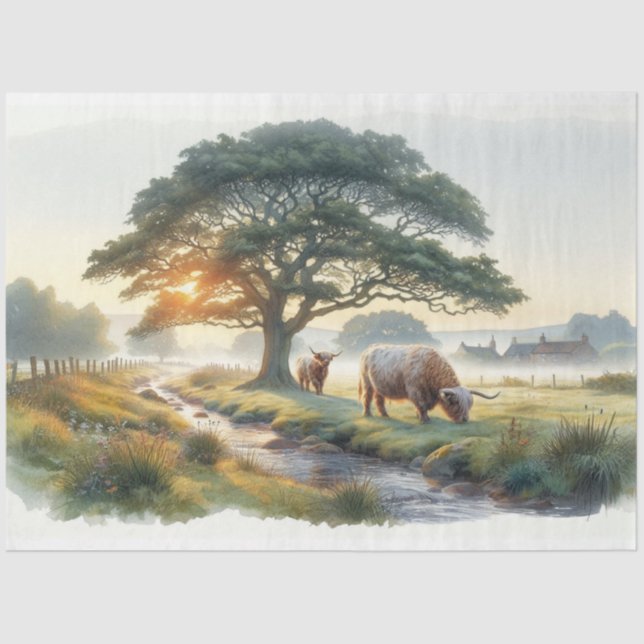 Seda Folha de Papel Tecidual para Oeste, Pecuária (Frente )