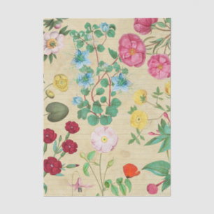 Seda Folha de Papel Tissue Decoupage Colagem Floral