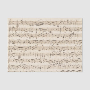 Seda Folha de Vintagem Manuscrita Música Beige Papel T