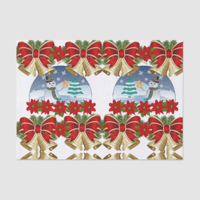 Seda Folha decorativa de papel de natal (Frente )