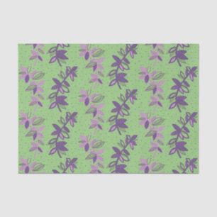 Seda Folhas coloridas, papel de tecidos verde e roxo