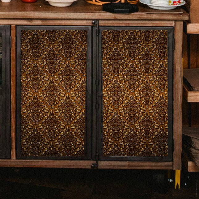 Seda Folhas de latão embutidas deixam papel de tecido p (Criador carregado)