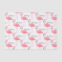 Folhas de Papel de Tecido Flamingos Personalizadas