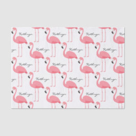 Seda Folhas de Papel de Tecido Flamingos Personalizadas
