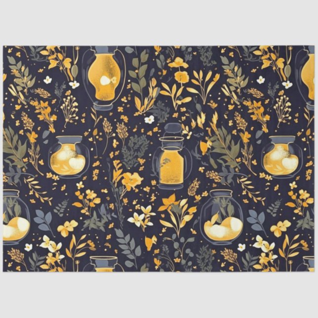 Seda Folhas de Papel Tecido de Desvinculação Plantas Es (Frente )