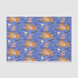 Seda Folhetos de Halloween, abóboras, crânio e papel ti