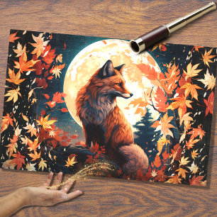 Seda Fox no Luar 1 Papel de Decoupage