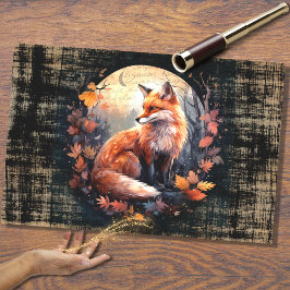 Seda Fox no Luar 4 Papel de Decoupage