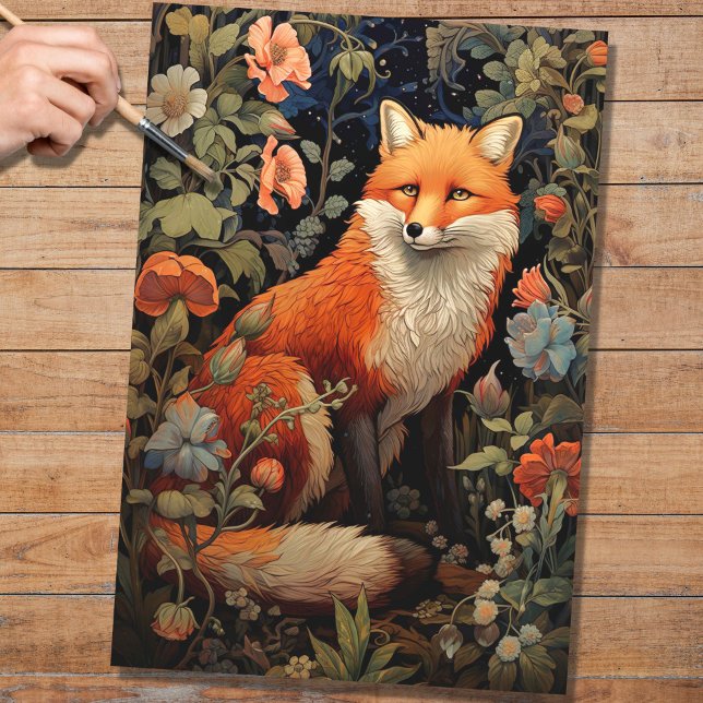 Seda Fox no Papel de Decoupage da Tapeçaria 3 (Criador carregado)
