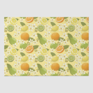 Seda Fruta de Citros e Papel Tecido de Flor
