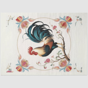 Seda Galo em Papel de Decoupage Bloqueado