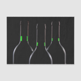 Seda Garrafas de vinho Papel de tecidos pretos