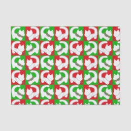 Seda Gato bonito, luz de Natal, papel de tecidos