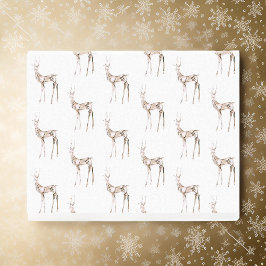Seda Gemstone Crystal Reindeer — Papel de Mola de Natal