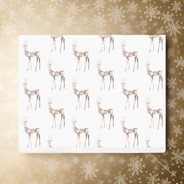 Seda Gemstone Crystal Reindeer — Papel de Mola de Natal (Criador carregado)