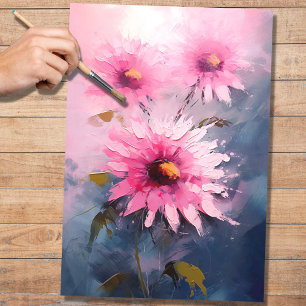 Seda Girassóis Cor-de-rosa 1 Papel de dissociação
