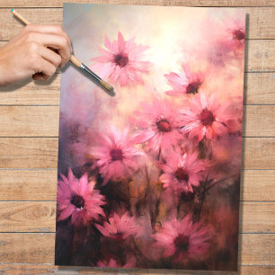 Seda Girassóis Cor-de-rosa 2 Papel de dissociação