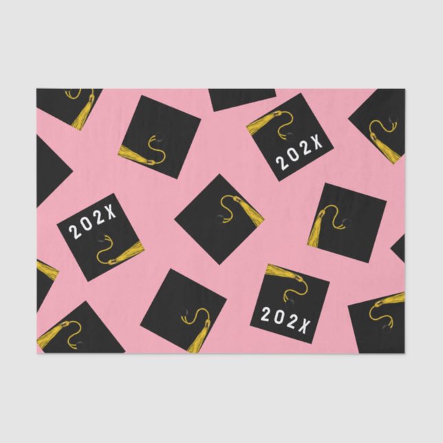 Seda Graduação 2025 Papel de Tecido Rosa (Frente )