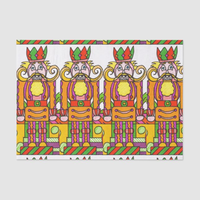 Seda Grande lenço de papel dos Nutcrackers (Frente )