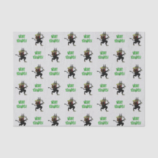 Seda Gruss vom Krampus Feliz Krampus Papel de Tecido