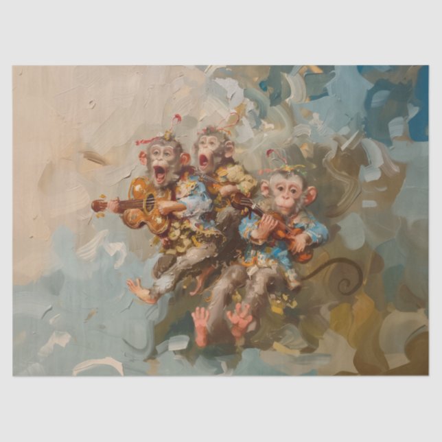 Seda Guitarras - Papel Tecidual do Estilo de Pintura de (Frente )