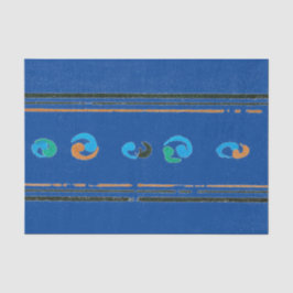 SEDA IMPRESSÃO TÊXTIL DE PAPEL DE TECIDO AZUL