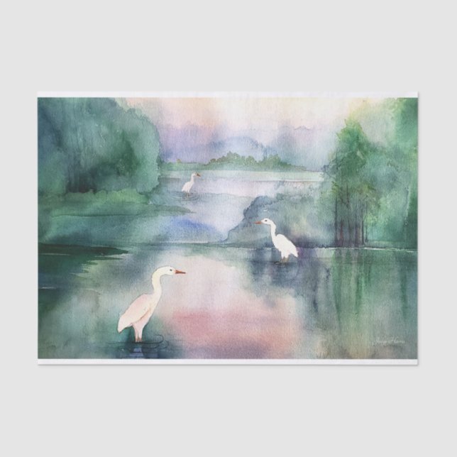 Seda Inverte o papel do tecido de aquarela (Frente )