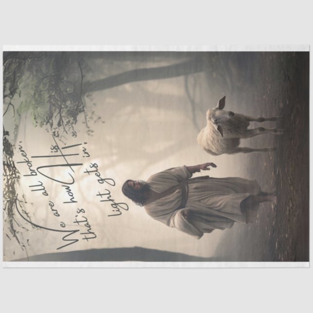 Seda Jesus Somos todos Papel Tecido de Decoupage Quebra (Frente )