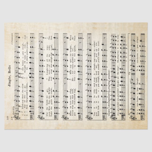 Seda Jingle Versão 1850, Desligamento de Papel Tecido d (Frente )