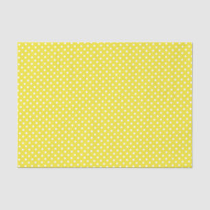 Seda Lenço de papel amarelo do teste padrão de bolinh