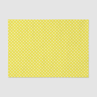 Seda Lenço de papel amarelo do teste padrão de bolinhas