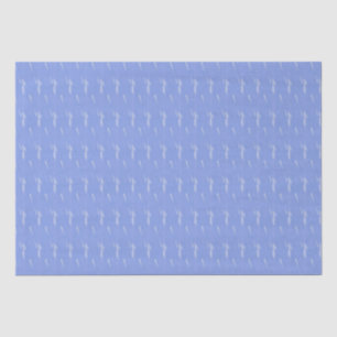Seda Lenço de papel azul de Flecked da pervinca