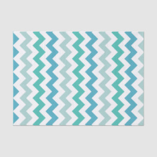 Seda Lenço de papel azul do teste padrão de Chevron d