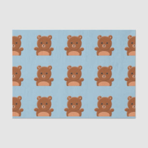 Seda Lenço de papel bonito do urso de ursinho