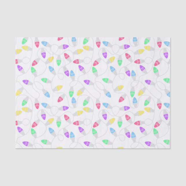 Seda Lenço de papel brilhante do feriado das luzes (Frente )
