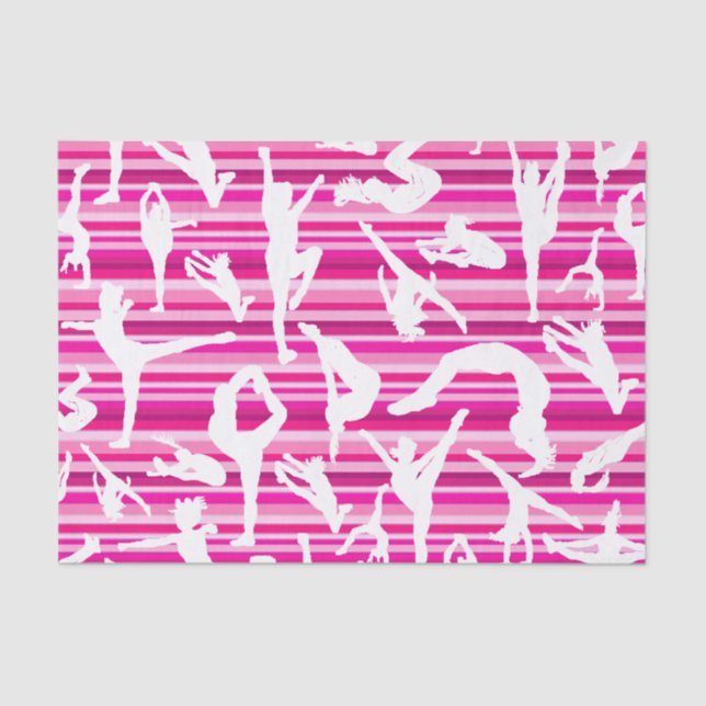 Seda Lenço de papel Cheerleading cor-de-rosa feito sob (Frente )