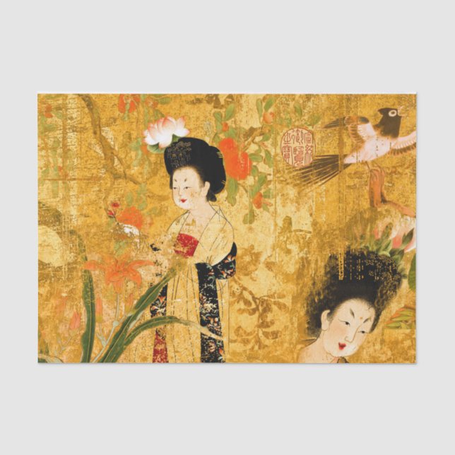 Seda Lenço de papel chinês das princesas 10lb, branco (Frente )