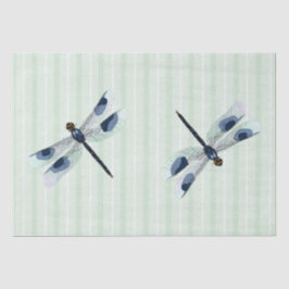 Seda Lenço de papel chique das libélulas