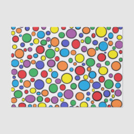 Seda Lenço de papel colorido das bolinhas