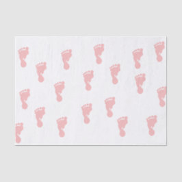 Seda Lenço de papel cor-de-rosa das pegadas 10lb do