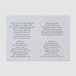 Seda Lenço de papel cristão de Decoupage da oração