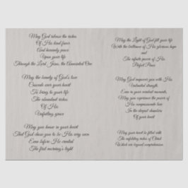 Seda Lenço de papel cristão de Decoupage das orações